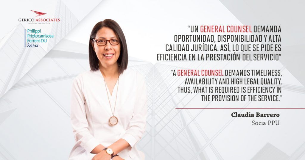 The departure of partners with their own teams to create new firms and the arrival of foreign firms: trends in the Colombian legal market, according to Claudia Barrero (PPU partner) 1 Foto de Claudia Barrero, de PPU Colombia, junto al logo de su firma y el logo de Gericó Associates